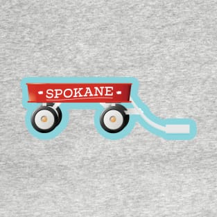 Spokane Riverfront Park Red Wagon T-Shirt